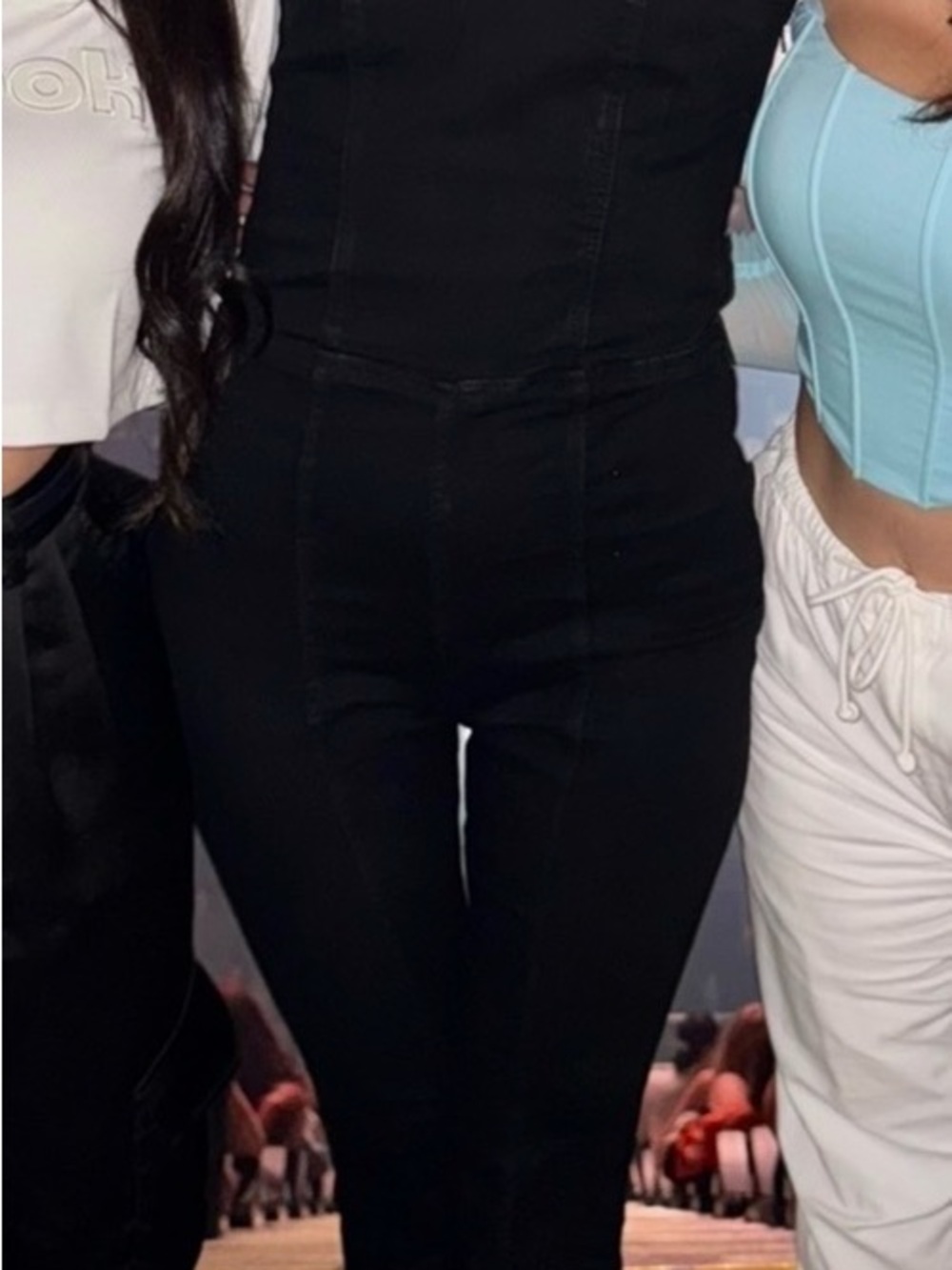 Zara Black Skinny Jumpsuit with High Waist